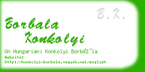 borbala konkolyi business card